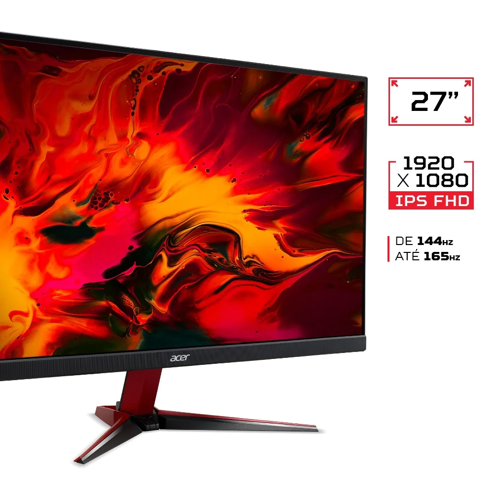 Recondicionado - Monitor Gamer Acer Nitro VG272 27" Full HD 165Hz 0,5ms FreeSync Premium HDR10 Recondicionado - Monitor Gamer Acer Nitro VG272 27" Full HD 165Hz 0,5ms FreeSync Premium HDR10