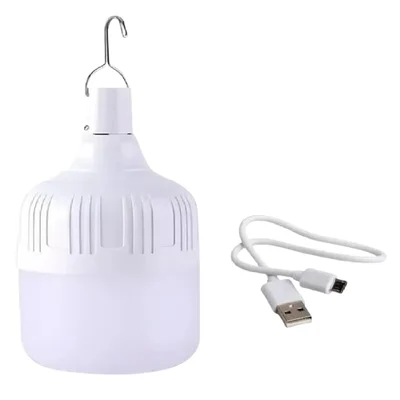 Lâmpada De LED Bulbo Emergência Recarregável Usb 60w Portátil