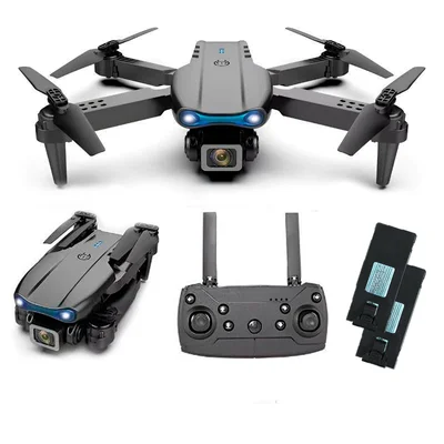 Drone Pro 4k E99 Pro Gravação Wifi 2.4g Com Três Baterias Cor:preto