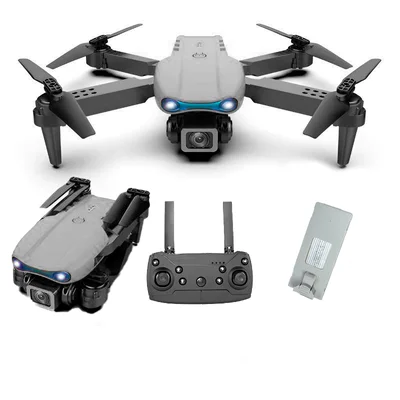 Drone Pro 4k E99 Pro Gravação Wifi 2.4g Com Duas Baterias Cor:cinza
