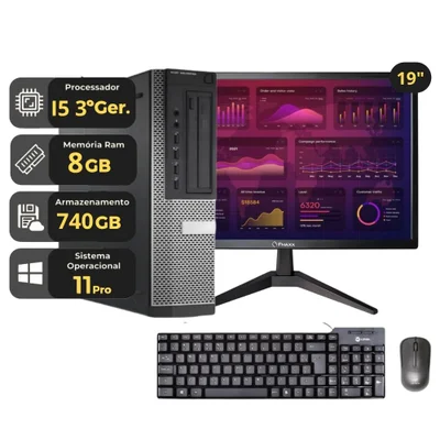 Computador Completo Dell i5 SSD 240GB Hd 500gb Wi-fi E Bluetooth.