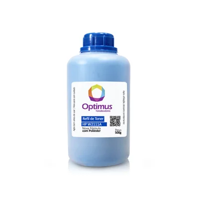 Refil Pó De Toner M255dw, M255, M283fdw, M283, W2111a, 206a Laserjet Pro Ciano 500g