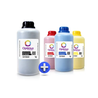 Kit Refil De Pó Toner Cp1215 Laserjet, 1215, Cp1515n, Cp1515, Cm1312, 1312, Cb540a, 125a Preto + Coloridos 1kg