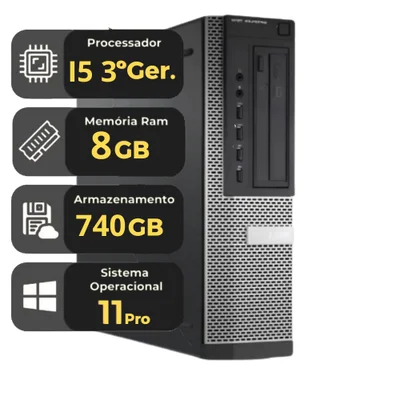 Cpu Dell Optiplex 7010 i5 SSD 240GB Hd 500gb Wi-fi