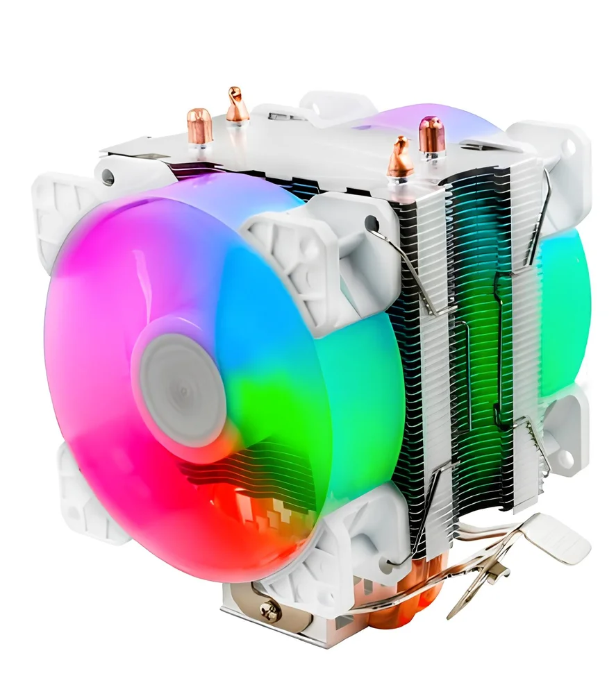 Cooler Gamer Processador Univ Dex Dx-9500d RGB Duplo Fan Bco 4