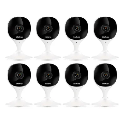 Kit 8 Câmeras Wi-fi Imx C Intelbras Visão Superwide E Inteligência Artificial Branca