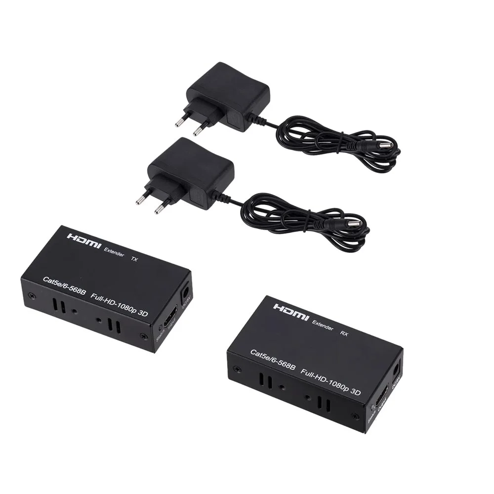 Imagem 3 de 5 do produto Extensor HDMI Com Cabo Rj45 Até 60 Metros Cat5e Cat 6 Cat7