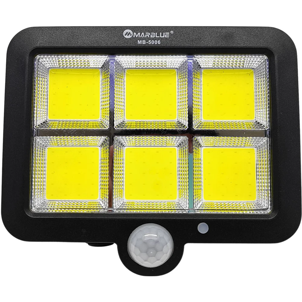 Imagem 2 de 5 do produto Sensor De Presença Luminária De Parede 120 LEDs Refletor Energia Solar