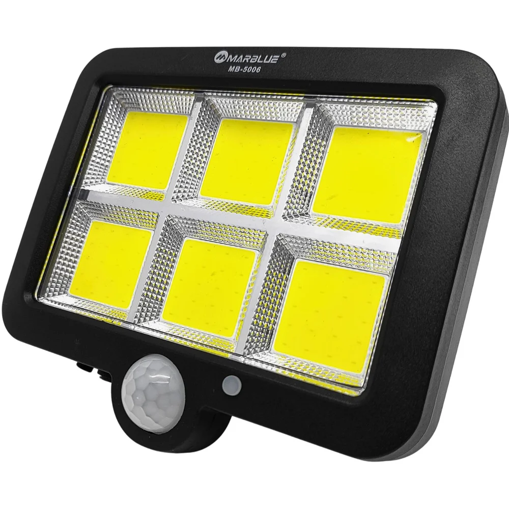 Imagem 3 de 5 do produto Sensor De Presença Luminária De Parede 120 LEDs Refletor Energia Solar