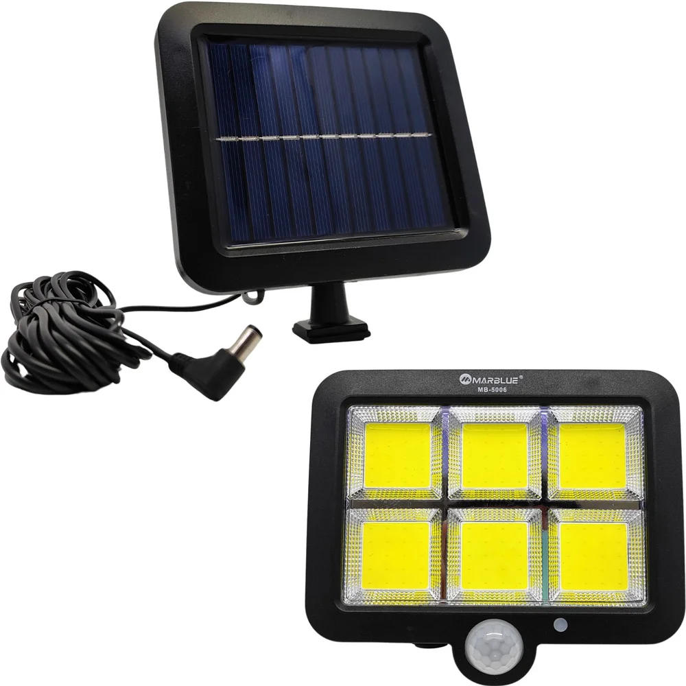 Imagem 4 de 5 do produto Sensor De Presença Luminária De Parede 120 LEDs Refletor Energia Solar