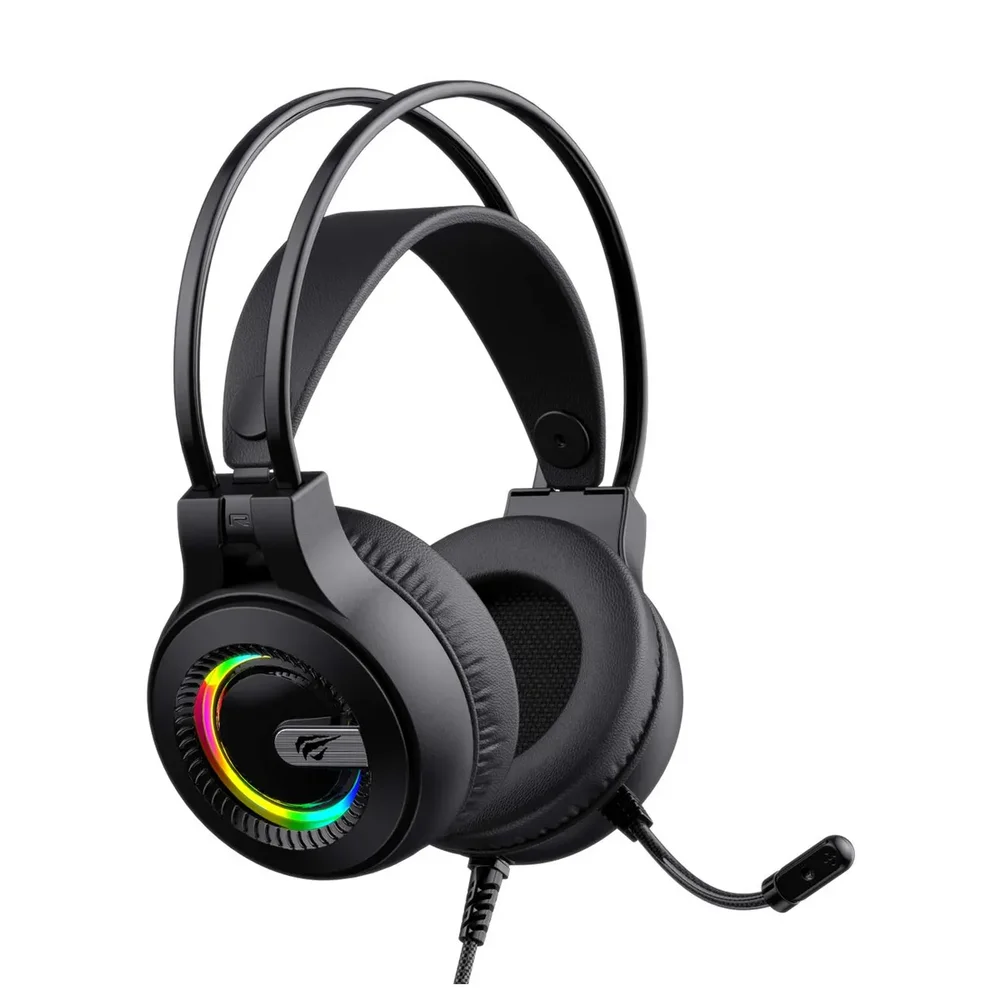 Imagem 2 de 5 do produto Headset Gamer Havit H2040d 50mm, RGB, Usb, 2x P2 3.5mm Preto