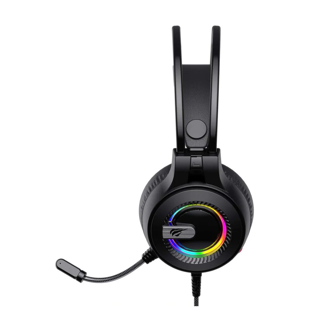 Imagem 4 de 5 do produto Headset Gamer Havit H2040d 50mm, RGB, Usb, 2x P2 3.5mm Preto