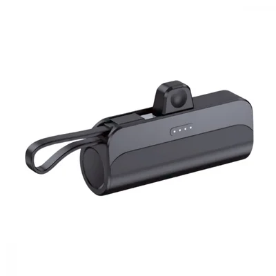 Mini Carregador Portátil Power Bank 5000 Mah Com 02 Saídas Tipo-c / Lightning Com Alça Eletromex El-2903