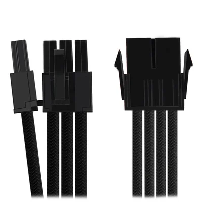 Cabo De Alimentação Para Placa De Vídeo (GPU) 6+2 = 8 Pinos, 30cm, Preto
