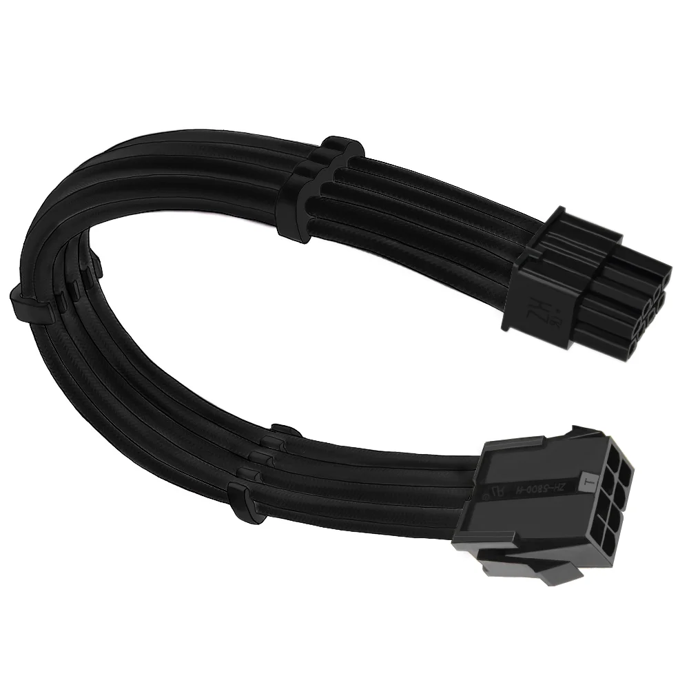 Imagem 3 de 5 do produto Cabo De Alimentação Para Placa De Vídeo (GPU) 6+2 = 8 Pinos, 30cm, Preto