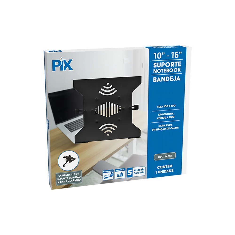 Imagem 3 de 5 do produto Adaptador Suporte Para Notebook Bandeja De Suporte 10 A 16''