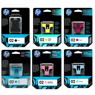 Cartucho De Tinta Hp 02 Kit C8721a Wl 6 Cores C7280 C6180 D6160 C7180