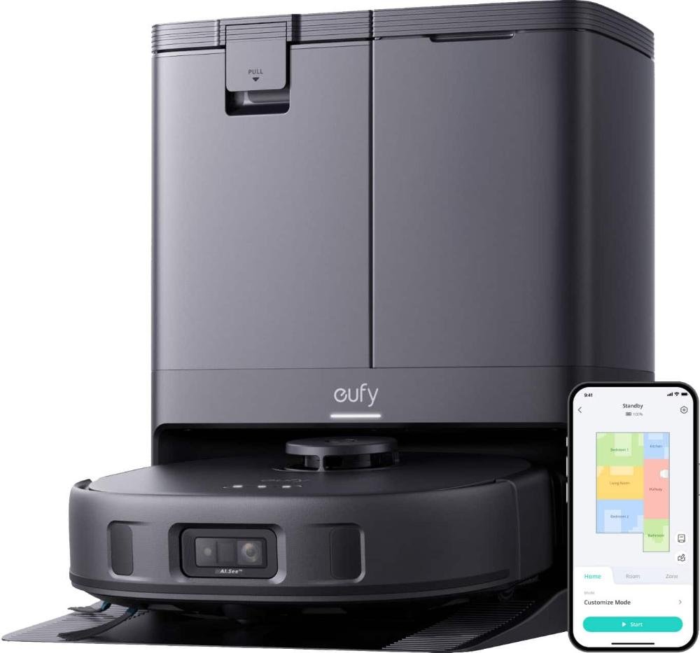 Eufy Clean - X10 Pro Omni Wi-fi Robô Aspirador E Esfregão Com Estação De Auto-lavagem E Auto-secagem Automática Vazia - Preto-t2351111