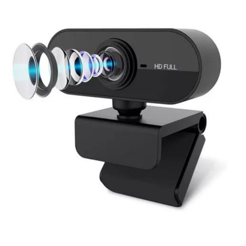 Webcam Microfone Camera Full Hd 1080p Computador Plug E Play Microfone Embutido