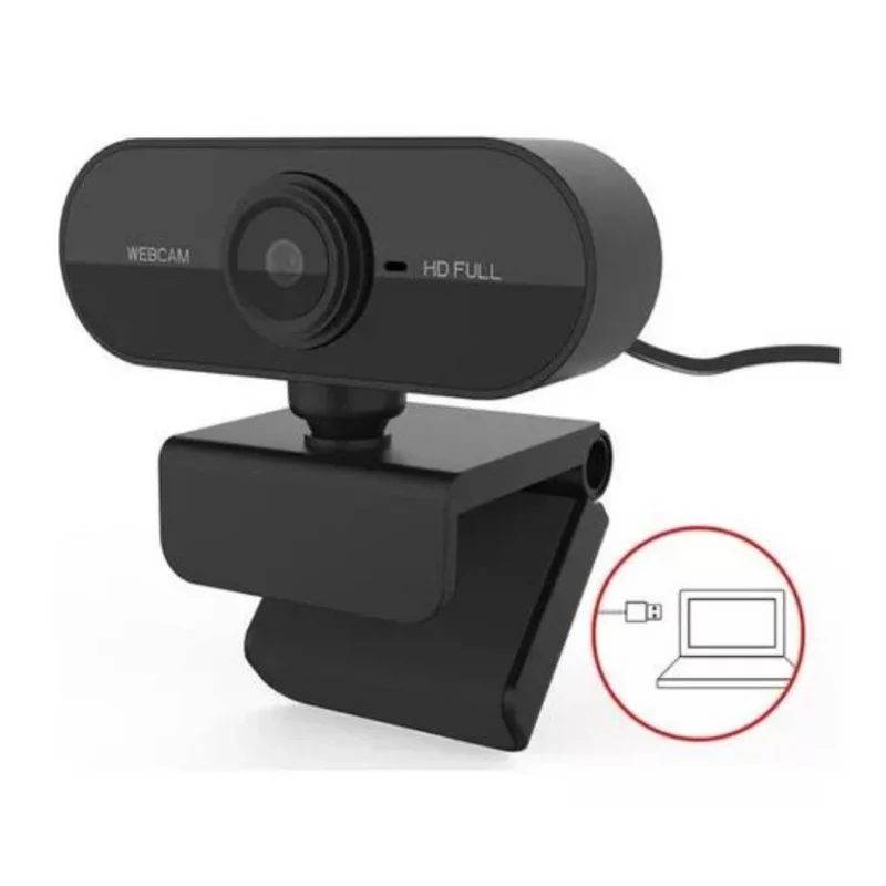 Imagem 2 de 5 do produto Webcam Microfone Camera Full Hd 1080p Computador Plug E Play Microfone Embutido