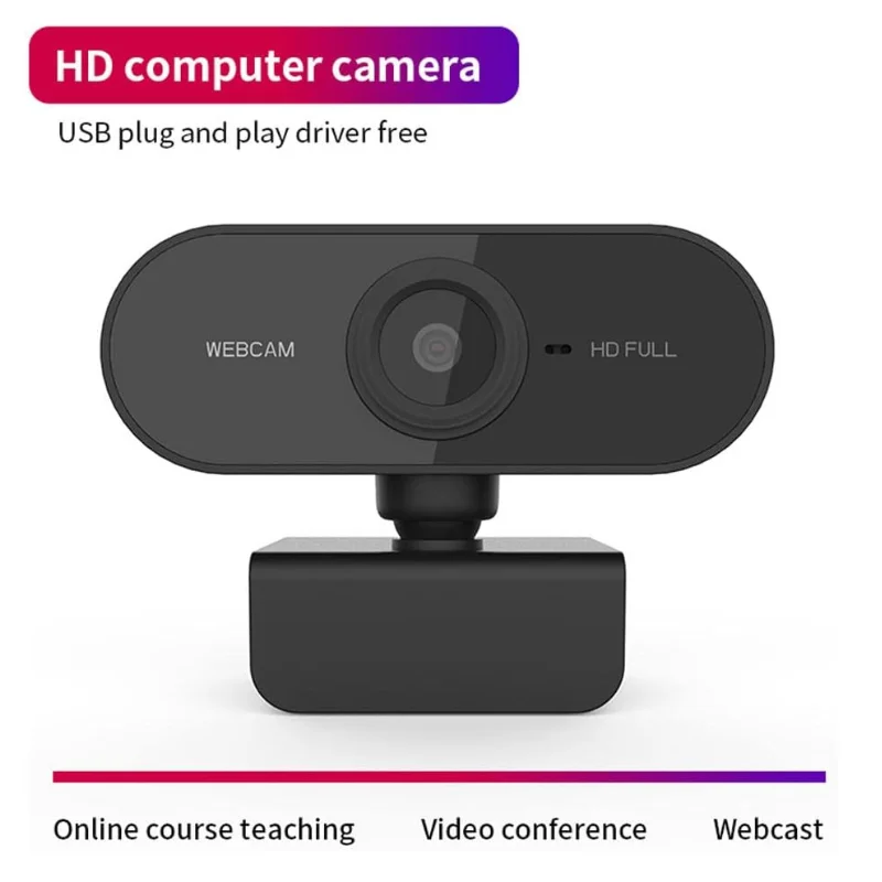 Imagem 4 de 5 do produto Webcam Microfone Camera Full Hd 1080p Computador Plug E Play Microfone Embutido