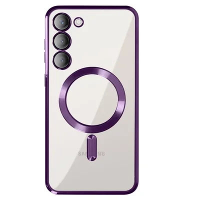 Capa Magsafe com Proteção na Lente para o Samsung Galaxy S25 - Cor: Vinho