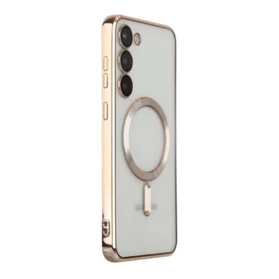 Capa Magsafe com Proteção na Lente para o Samsung Galaxy S25 Plus - Cor: Dourado