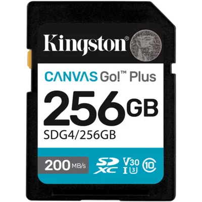 Cartão Memória Kingston Sd Xc 256gb 200mb/s Uhs-i V30 Sdg4/256gb