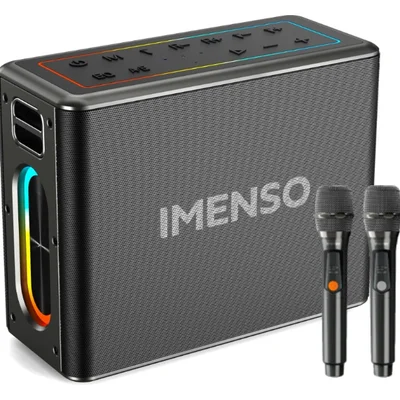 Caixa De Som Portátil Bluetooth Imenso X32 120w Ipx4 Com 2 Microfones