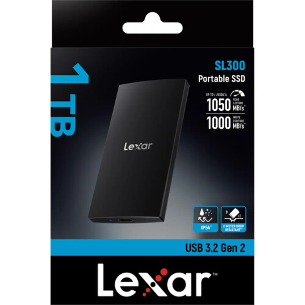 Imagem 5 de 5 do produto SSD Lexar 1TB Sl300 Usb 3.2 Portable Lsl300001t-rnbng