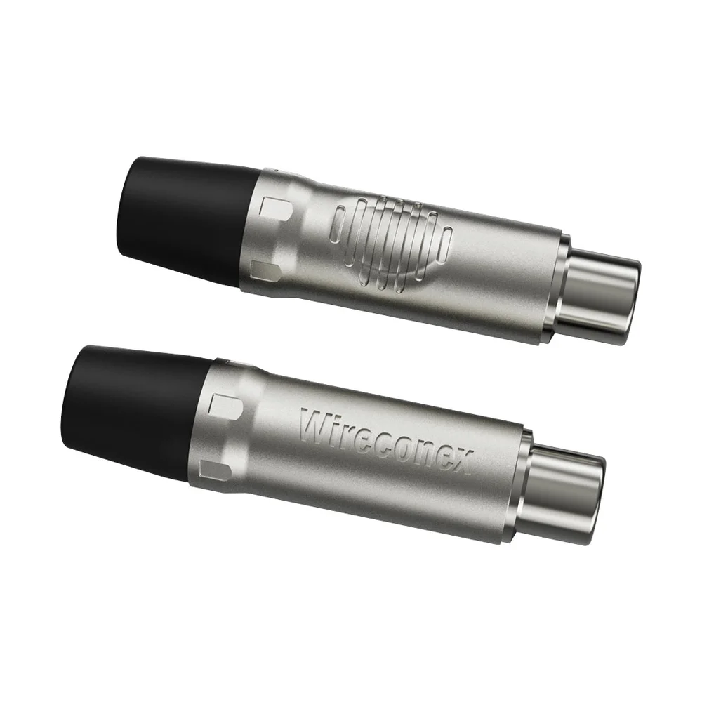 Imagem 3 de 5 do produto Plug Rca Fêmea Nickel Plt Wc 1222 Fl Bk Ni Wireconex 10 Unidades