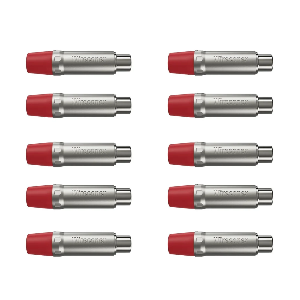 Imagem 5 de 5 do produto Plug Rca Fêmea Nickel Plt Wc 1222 Fl Rd Ni Wireconex 10 Unidades