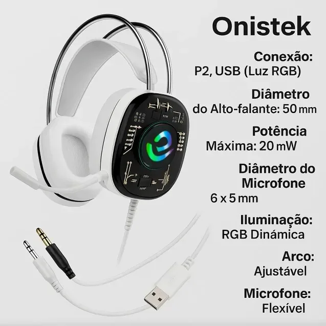 Fone Gamer 7.1 Headset P2 Jogo Chat Online PC Ps4 On-fn639.