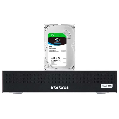 Gravador De Vídeo Digital Com Inteligência Artificial Intelbras Mhdx 3004-c Com 4 Canais + Hd 2TB