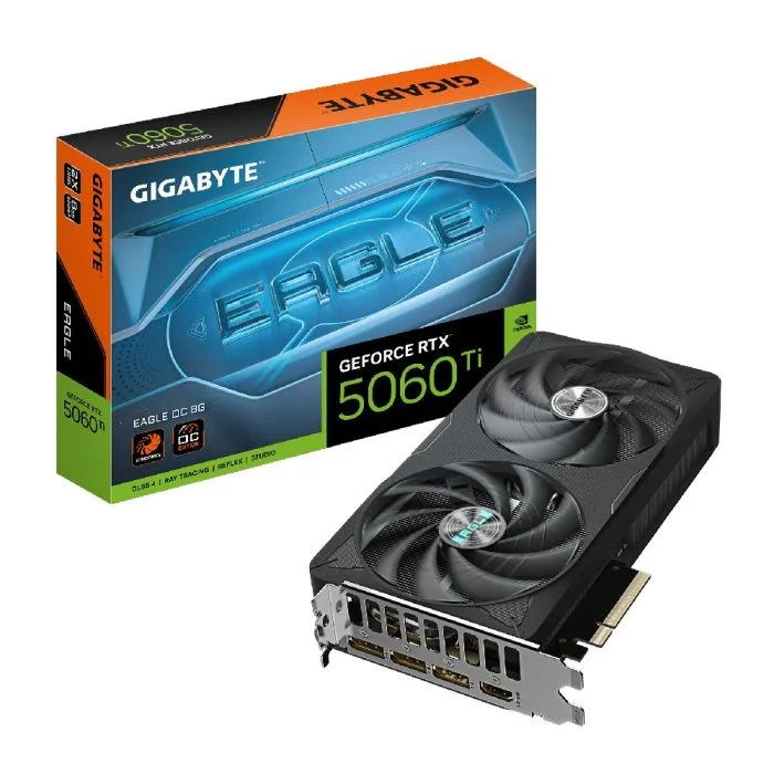 Placa De Video Gigabyte RTX 5060 Ti Eagle Oc 8GB Gddr7 128bits - Gv-n506teagle Oc-8gd Placa De Video Gigabyte RTX 5060 Ti Eagle Oc 8GB Gddr7 128bits - Gv-n506teagle Oc-8gd