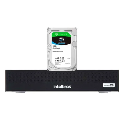 Gravador Digital De Vídeo 4 Canais Intelbras Mhdx 1104-c H.265+ E Criptografia + Hd Skyhawk 2TB