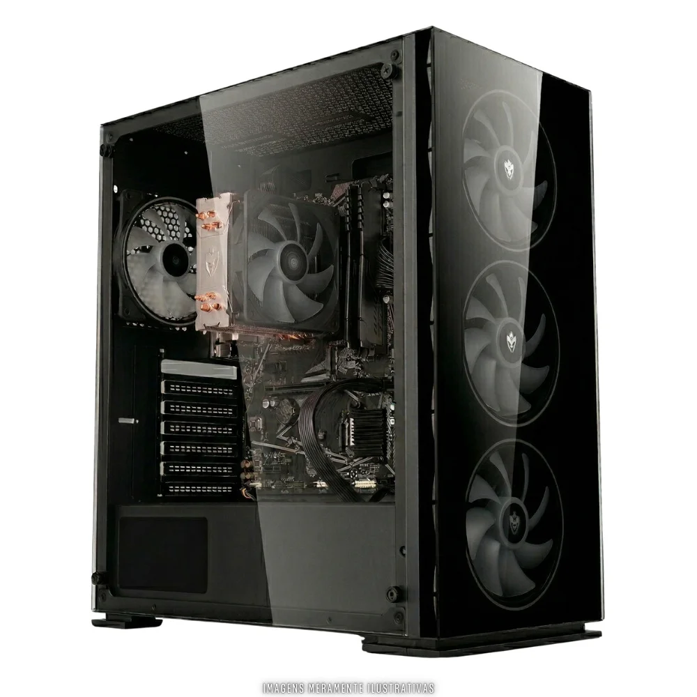 PC Gamer Completo Bluepc Fire - Amd Ryzen 7 5700g, 16gb Ddr4, Radeon Vega, SSD 256gb, Fonte 500w, Monitor 20" 75hz - Pg2e-1025fi - view 3