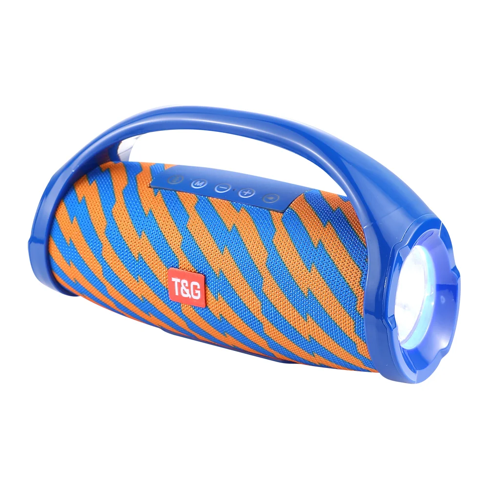 Caixa de Som T&g Azul/amarelo Tg-136