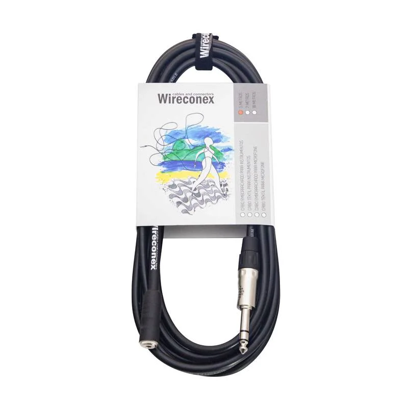 Imagem 2 de 3 do produto Cabo Extensão Fone  Phc07 P10 1/4 Trs X P2 3,5 Wireconex