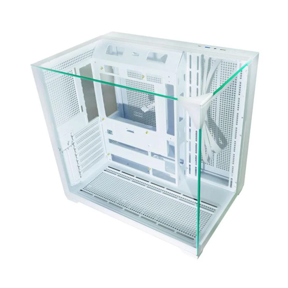 Imagem 2 de 5 do produto Gabinete Gamer K-mex Aquario Cg-w1fd Mega Shark Branco Atx Sem Fan