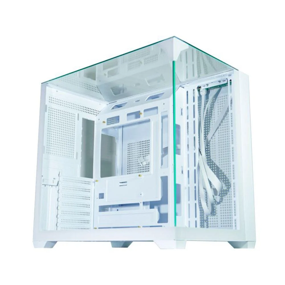 Imagem 3 de 5 do produto Gabinete Gamer K-mex Aquario Cg-w1fd Mega Shark Branco Atx Sem Fan