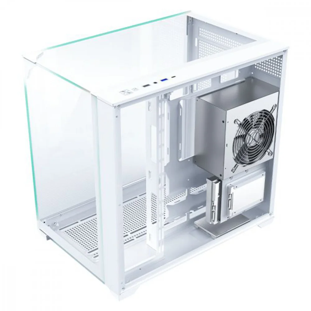 Imagem 5 de 5 do produto Gabinete Gamer K-mex Aquario Cg-w1fd Mega Shark Branco Atx Sem Fan