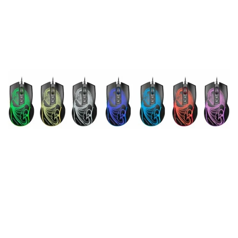 Imagem 4 de 5 do produto Mouse Gamer K-mex Mgl337 Dragão - 6200dpi - LED - 6 Botões - Mgl337us001cb0x