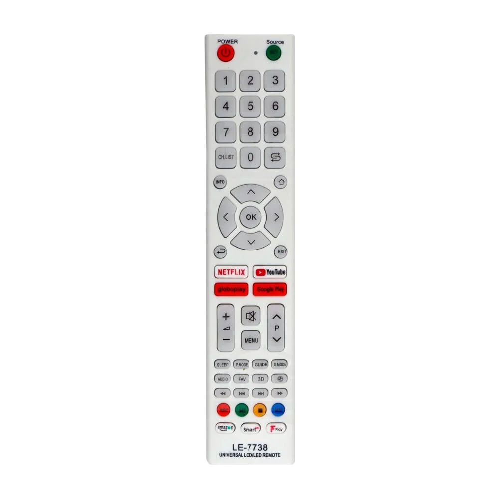 Imagem 1 de 1 do produto Controle Remoto Universal Para Smart Tv - Compatível Com As Principais Marcas - Branco - Prf.22701