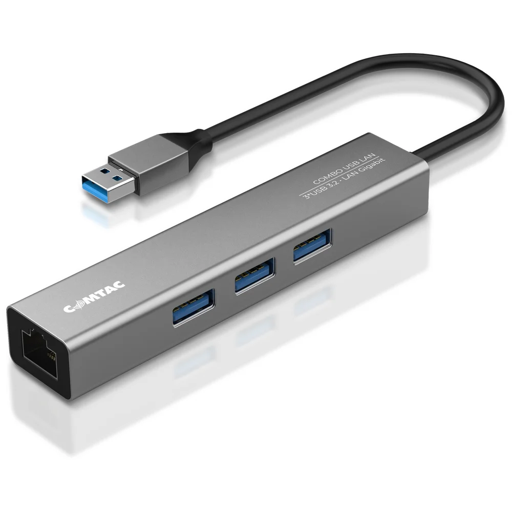 Imagem 2 de 2 do produto Hub Usb 3.2 - 3 Portas - 1 Porta Rj45 - Comtac 24129466