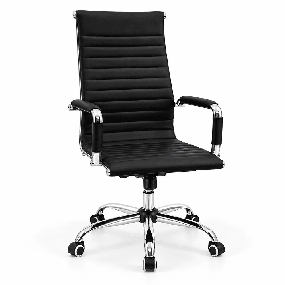 Imagem 4 de 5 do produto Cadeira Escritório Esteirinha Alta Giratória Ergonômica para Escritório e Home Office Preto