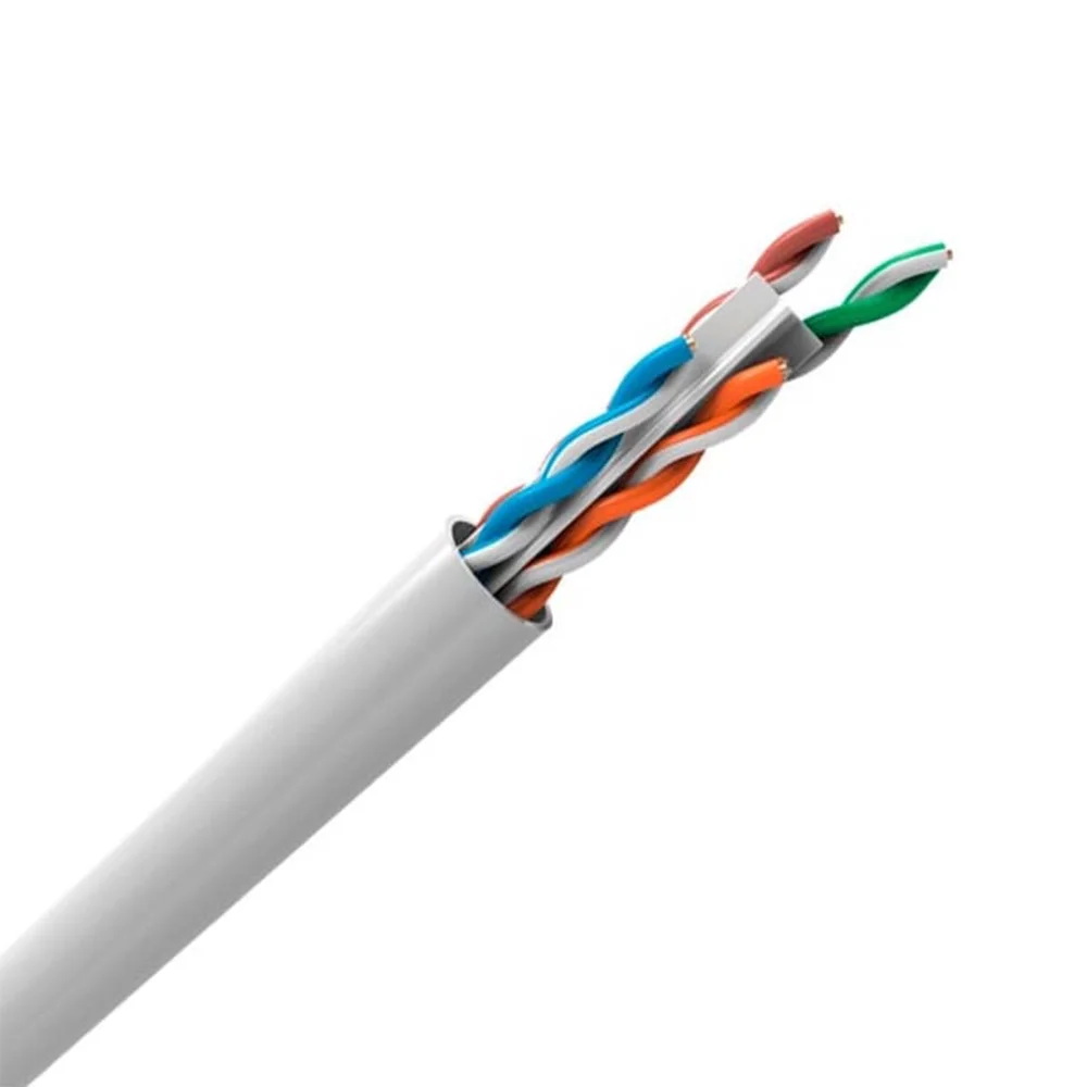 Cabo De Rede Cat6 Cobre Utp 4 Pares Branco 100 Metros Giga Cabo De Rede Cat6 Cobre Utp 4 Pares Branco 100 Metros Giga