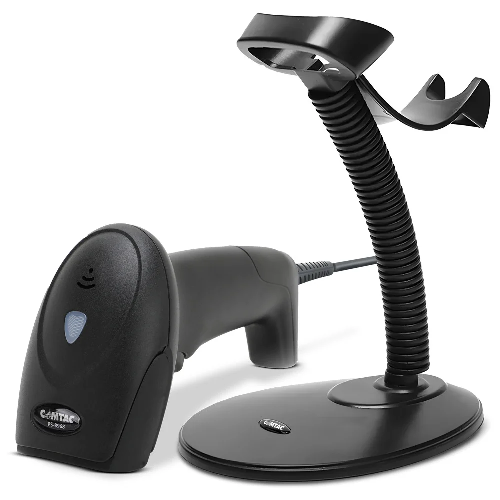 Imagem 2 de 5 do produto Leitor De Código De Barras Comtac Usb  C/ Suporte - Ps-8968