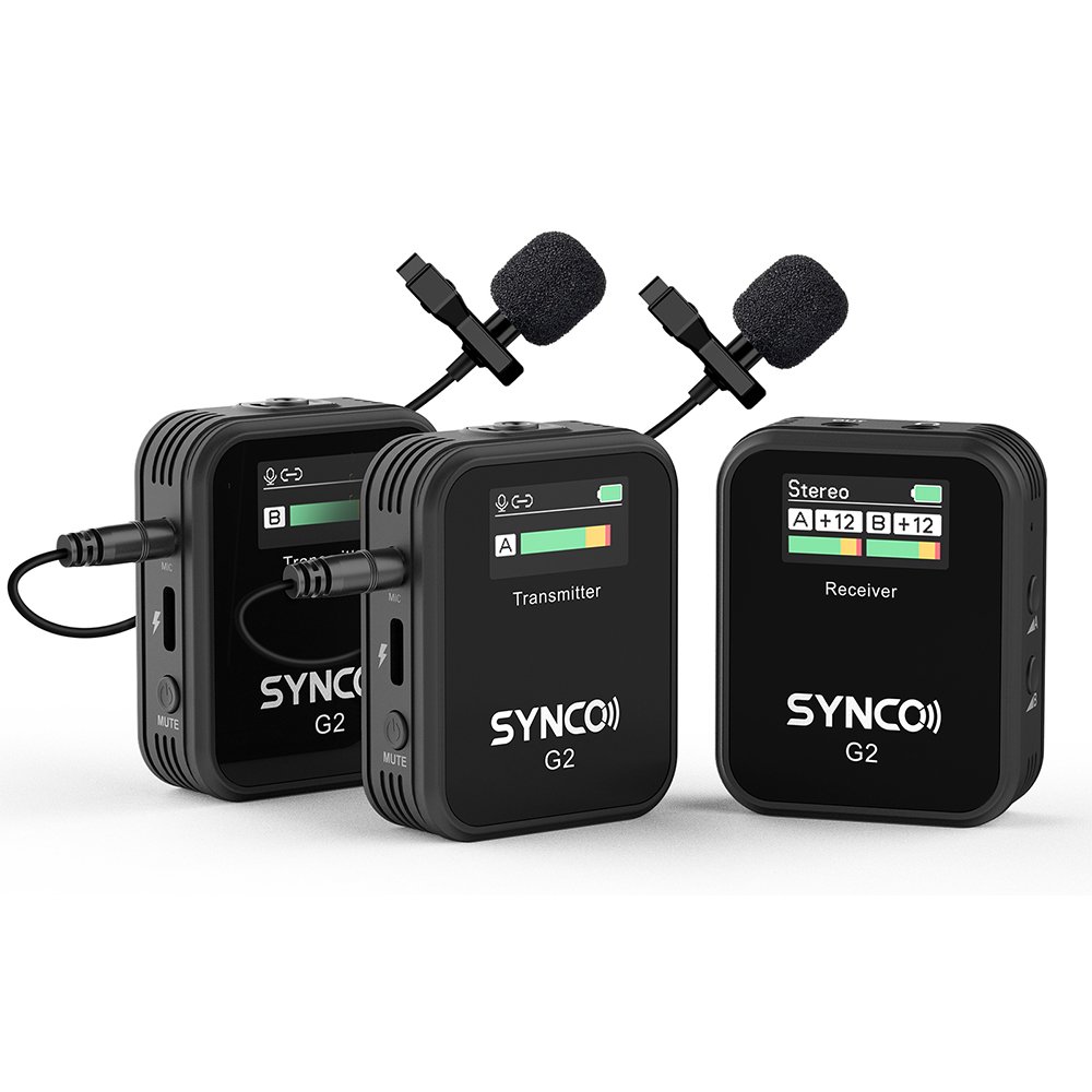 Sistema Microfone Sem Fio Synco G2a2 Lapela 2,4ghz Preto