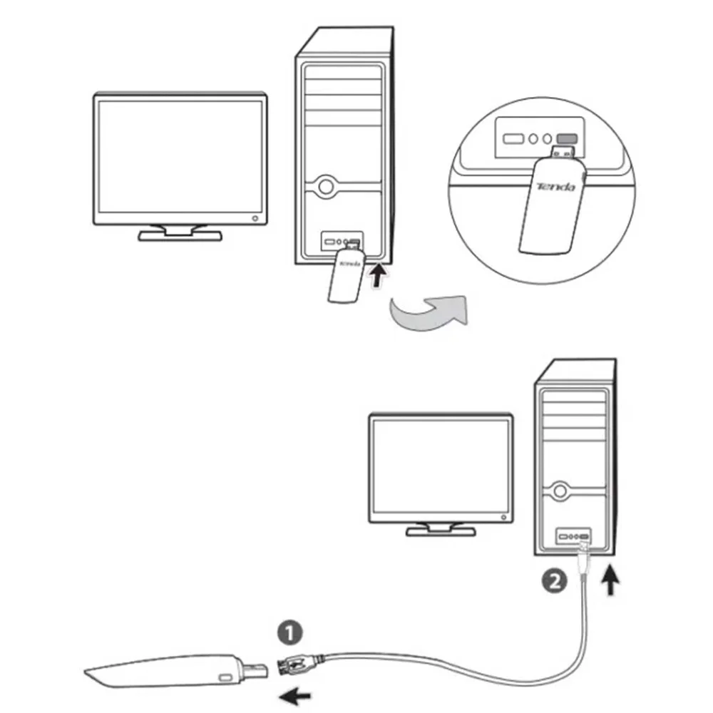Imagem 3 de 5 do produto Adaptador Rede Tenda U18 Wireless Usb 3.0 Dual Band 2.4ghz E 5ghz